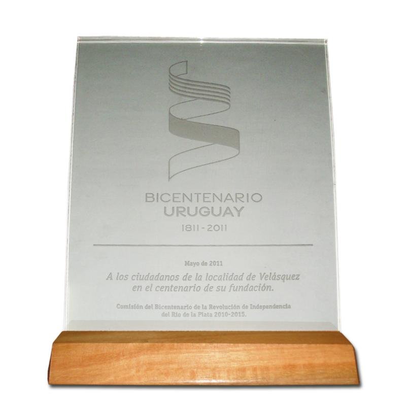 PLACAS DE VIDRIO CONMEMORATIVAS