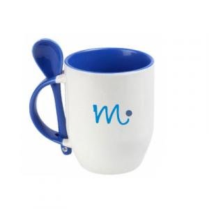 TAZAS DE COLOR CON CUCHARITA